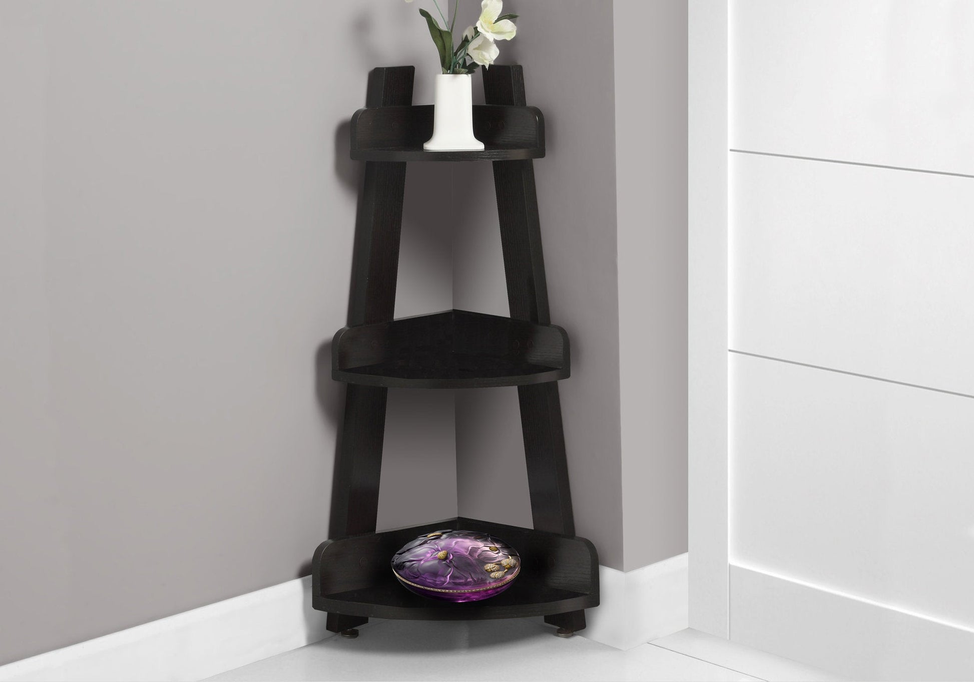 Bathroom Accent - 34H / Espresso Corner Etagere
