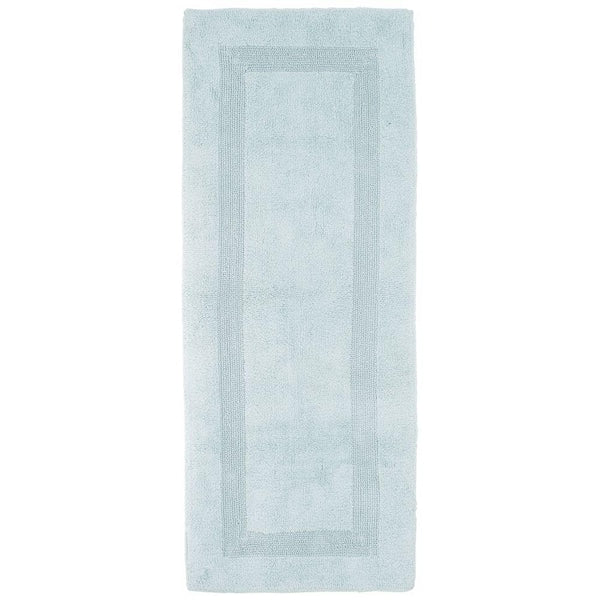 2ft x 5ft Bath Rug Runner Extra Long Cotton Reversible, Seafoam