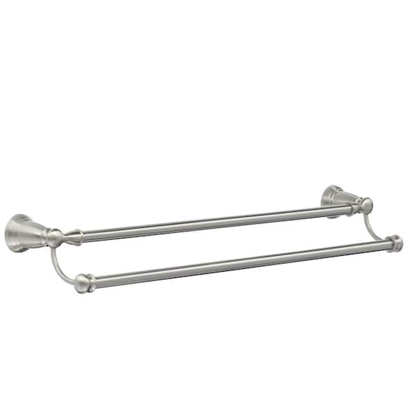 24" Double Towel Bar Bath Accessory, Spot Resist Brushed Nickel